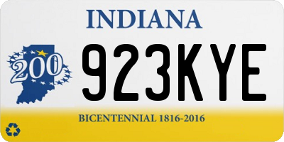 IN license plate 923KYE