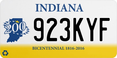 IN license plate 923KYF