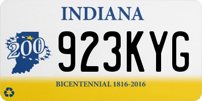 IN license plate 923KYG