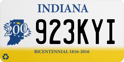 IN license plate 923KYI
