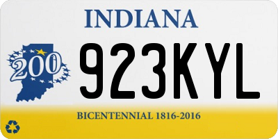 IN license plate 923KYL