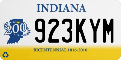 IN license plate 923KYM
