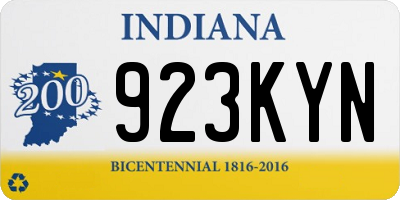 IN license plate 923KYN