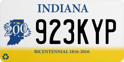 IN license plate 923KYP
