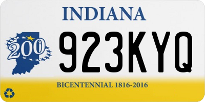 IN license plate 923KYQ