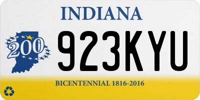 IN license plate 923KYU