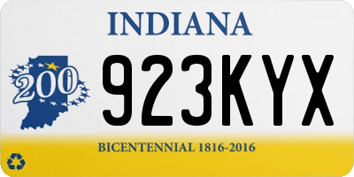 IN license plate 923KYX