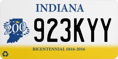 IN license plate 923KYY