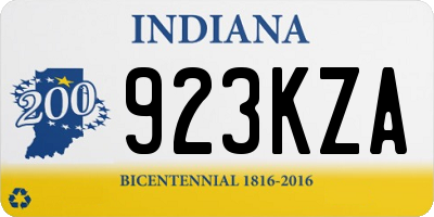 IN license plate 923KZA