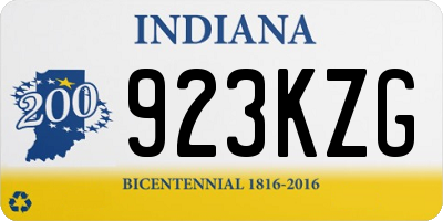 IN license plate 923KZG