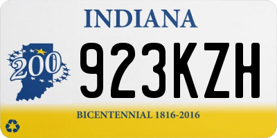 IN license plate 923KZH