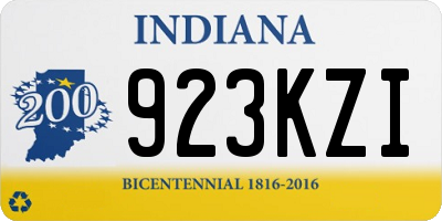 IN license plate 923KZI