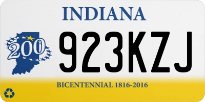 IN license plate 923KZJ