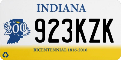 IN license plate 923KZK