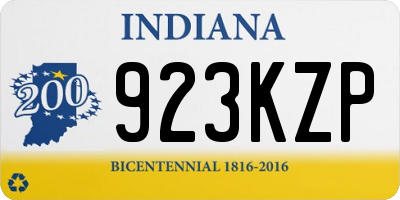 IN license plate 923KZP