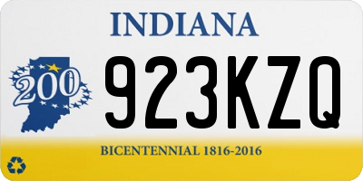 IN license plate 923KZQ