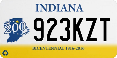 IN license plate 923KZT