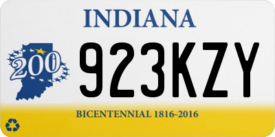 IN license plate 923KZY
