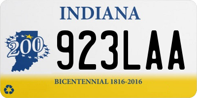 IN license plate 923LAA