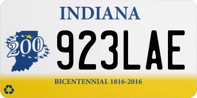 IN license plate 923LAE
