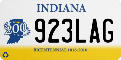 IN license plate 923LAG