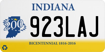IN license plate 923LAJ