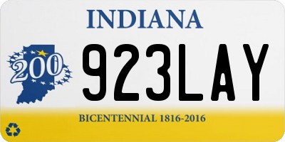 IN license plate 923LAY