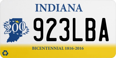 IN license plate 923LBA