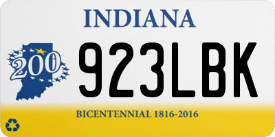 IN license plate 923LBK