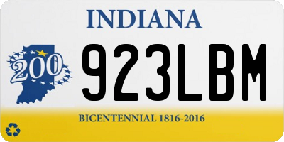 IN license plate 923LBM