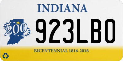 IN license plate 923LBO