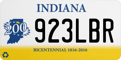 IN license plate 923LBR