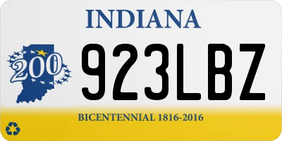 IN license plate 923LBZ