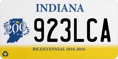 IN license plate 923LCA