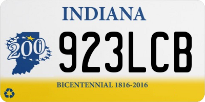 IN license plate 923LCB