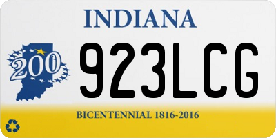 IN license plate 923LCG
