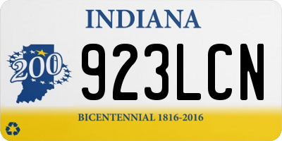 IN license plate 923LCN