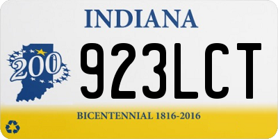 IN license plate 923LCT