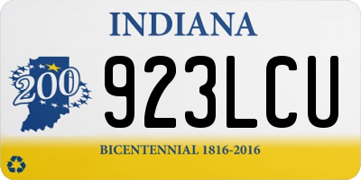IN license plate 923LCU