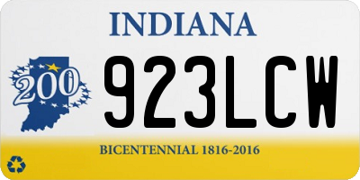 IN license plate 923LCW