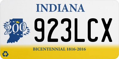 IN license plate 923LCX