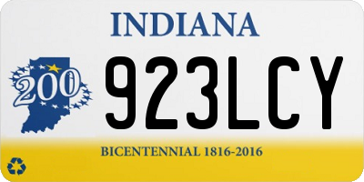 IN license plate 923LCY