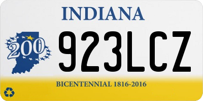 IN license plate 923LCZ