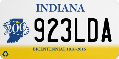 IN license plate 923LDA