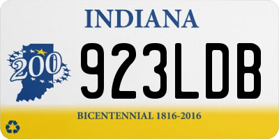 IN license plate 923LDB