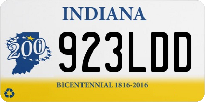 IN license plate 923LDD