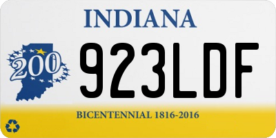 IN license plate 923LDF