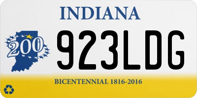 IN license plate 923LDG
