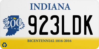 IN license plate 923LDK