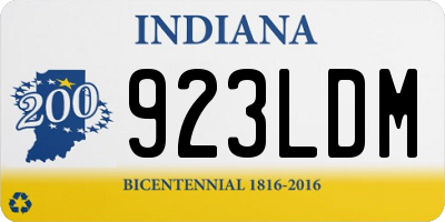 IN license plate 923LDM
